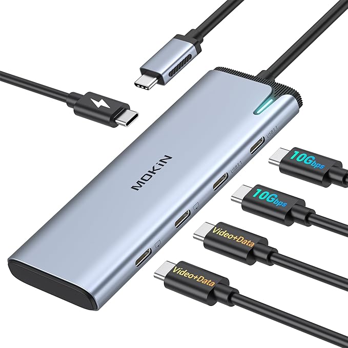 USB C to USB C Hub Dual Monitor, USBC Splitter by MOKiN