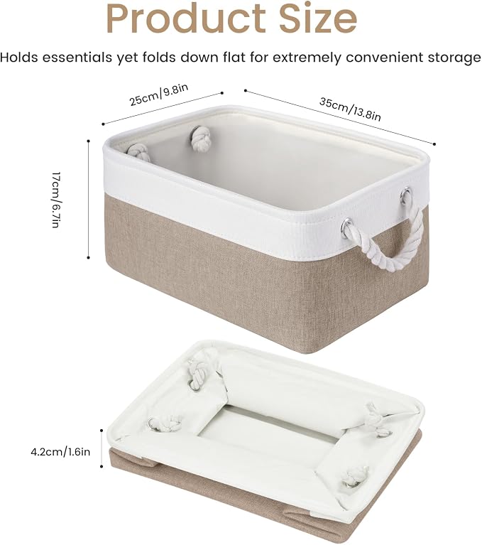 13.8x9.8x6.7 Inch Fabric Small Storage Bins - Image 4