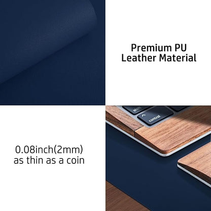 Aothia Leather Desk Pad Protector, Mouse Pad, Office Desk Mat, Non-Slip PU - Image 8