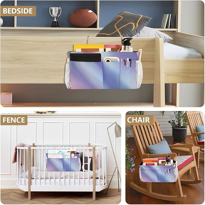 Purple Blue Gradient Bedside Caddy - Image 8