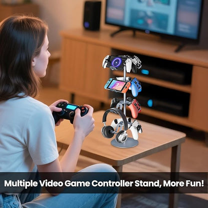 4 Tier Aluminum Alloy Game Controller Stand, Rotatable Gaming Controller - Image 7