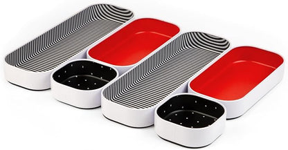 Three by Three Seattle 6 Piece Shallow Metal Organizer Tray Set by ThreebyThreeSeattle