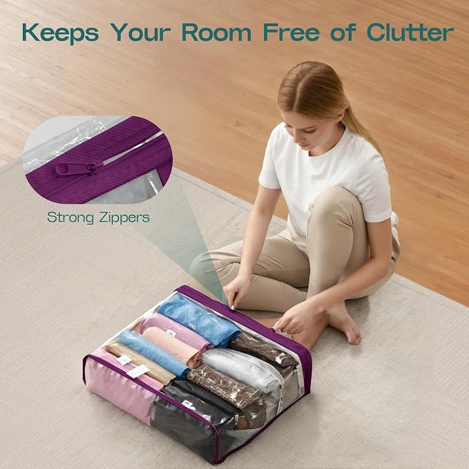 10PACK Clear Zippered Storage Bags - Image 6