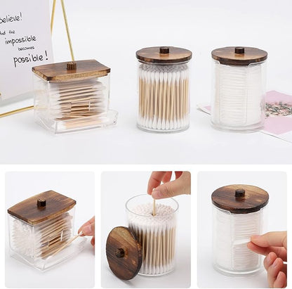 Tbestmax Bathroom Organizer Accessories Set-10 OZ Qtips Holder Storage - Image 2
