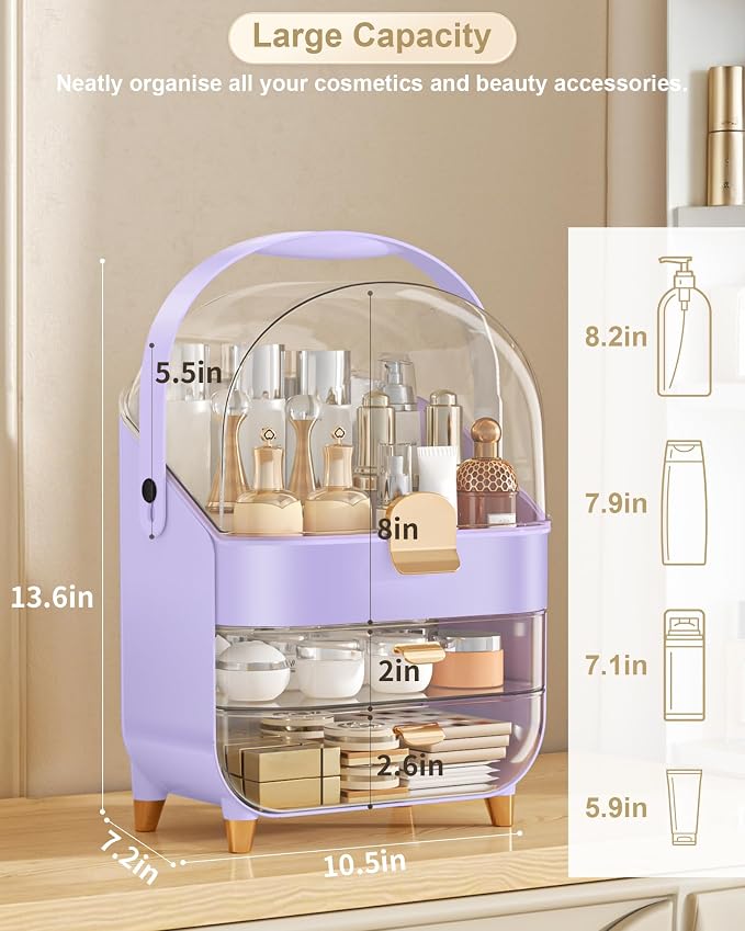 Makeup Organizer Countertop, Skincare Holder Bathroom Counter Organizer - Image 2