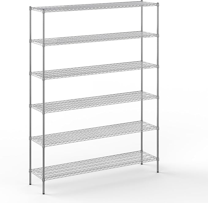 18" Deep x 72" Wide x 96" Height Wire Shelving Kit | 6-Tier | NSF Commercial by Regal+Altair