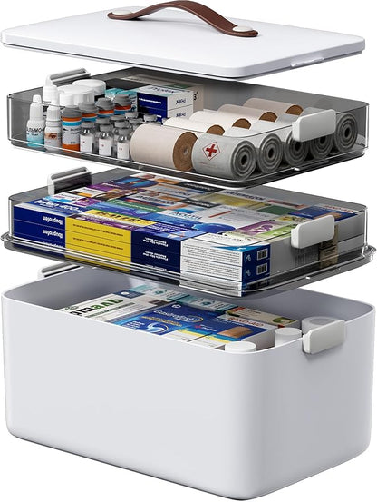 Medicine Organizer Box, 3-Tier | 3-tier medicine storage organizer by Leguo