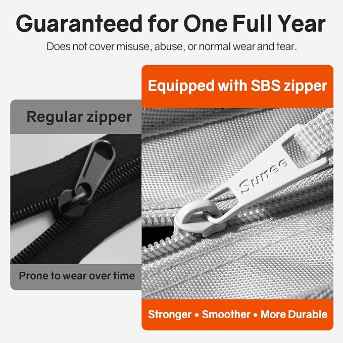 SUNEE Zippered Binder Bag with Handle, 2-Inch 3-Ring O-Ring, 500-Sheet Capacity - Image 5