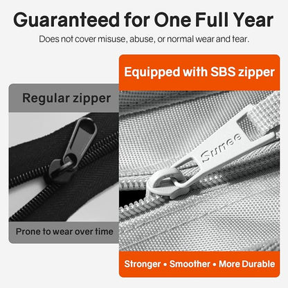 SUNEE Zippered Binder Bag with Handle, 2-Inch 3-Ring O-Ring, 500-Sheet Capacity - Image 5
