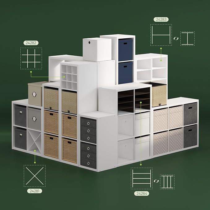 Furinno Cubicle Cube Insert, 9-Compartment Cube Organizer, Fits into Furinno - Image 11