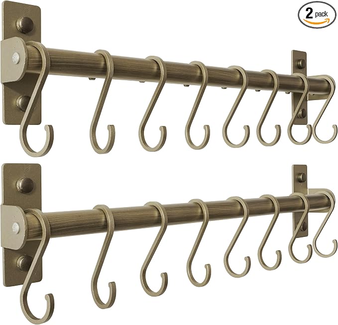 Dseap Kitchen Utensil Holder Hanger, Pot and Pan Rack wall mounted, Kitchen Rail by Dseap