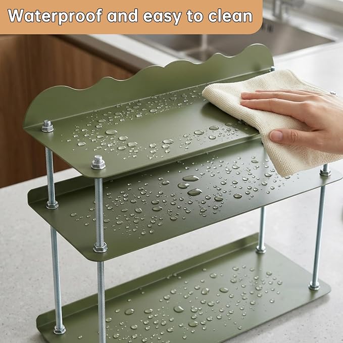 Adjustable Height Bathroom Countertop Organizer, Countertop Shelf | 3-Tier - Image 5