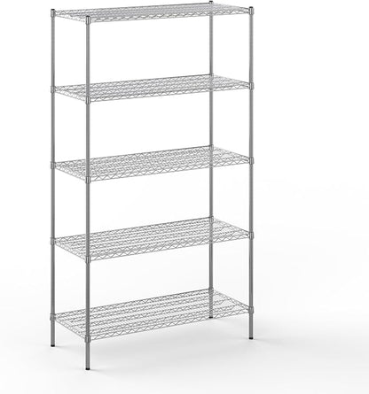 21" Deep x 48" Wide x 86" Height Wire Shelving Kit | 5-Tier | NSF Commercial by Regal+Altair