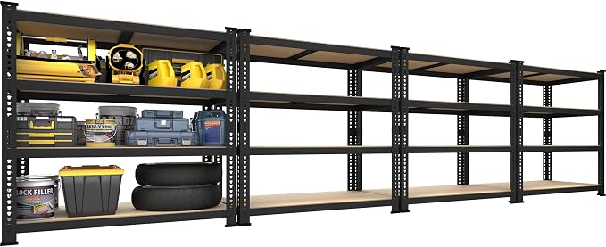 PrimeZone 40" W x 20" D x 59" H Heavy Duty Storage Shelves, 4 Tier Adjustable by PrimeZone
