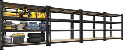PrimeZone 40" W x 20" D x 59" H Heavy Duty Storage Shelves, 4 Tier Adjustable by PrimeZone
