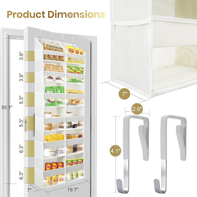 HOMELUX THEORY Over The Door Organizer Hanging - Image 3