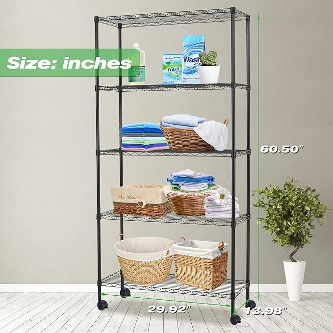 NChanmar 5-Tier Wire Shelving Unit Storage Shelves - Image 3