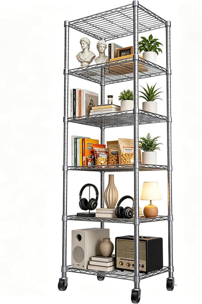 REGILLER 6 Wire Shelving Steel Storage Rack Adjustable Unit Shelves - Image 4