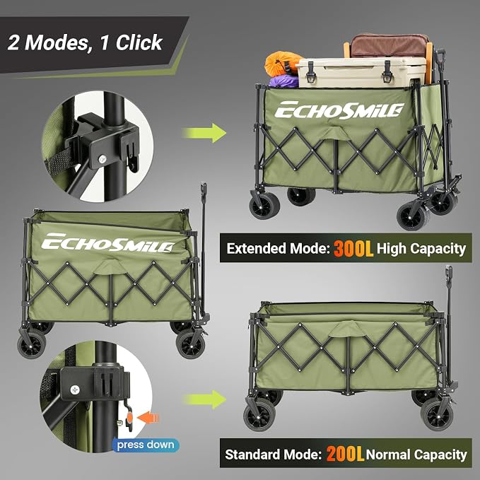 EchoSmile Collapsible Foldable Extended Wagon - Image 7