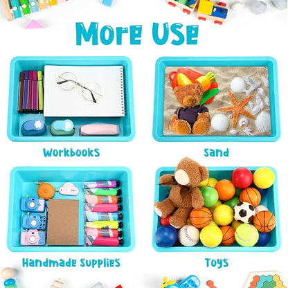 Hoteam 10 Pcs Flat Storage Organizer Tray Bin Paper Tray - Image 5