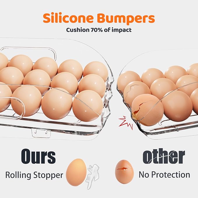 Egg Holder for Fridge, Automatic Steady Rolling Egg Dispenser - Image 3
