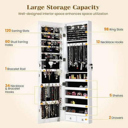 Giantex Wall Door Mounted Jewelry Armoire Cabinet - Image 4