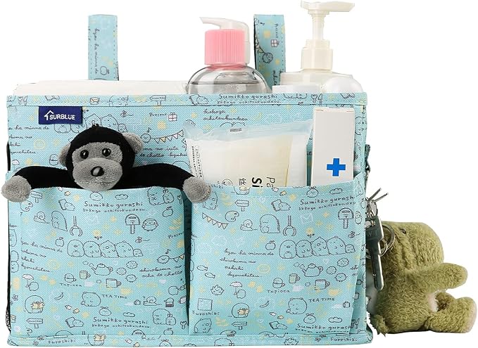 Surblue Bedside Caddy Hanging Bed Organizer Storage Bag Pocket - Image 3