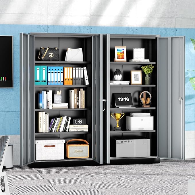 INTERGREAT Metal Storage Cabinet, Tall Steel Storage - Image 2
