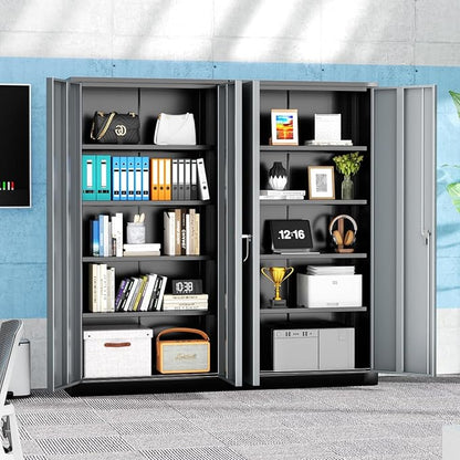 INTERGREAT Metal Storage Cabinet, Tall Steel Storage - Image 2
