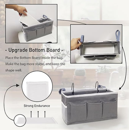 2Pcs Beside Caddy Storage Organizer, Hanging Bag Holder - Image 4
