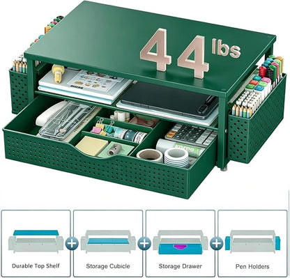 Spacrea Desk Organizer and Accessories, Computer Monitor Stand Riser - Image 4