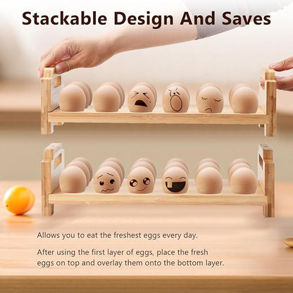 2-Tier Wooden Egg Holder - Image 4