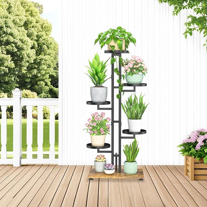 LASZOLA Black 5 Tiered Plant Stand Indoors Heavy Duty Metal Rack, Sturdy Multi - Image 8