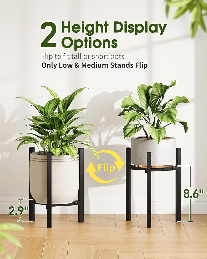 3 Pack Plant Stand Indoor Adjustable, Metal Modern Indoor Plant Stand, Heavy - Image 4