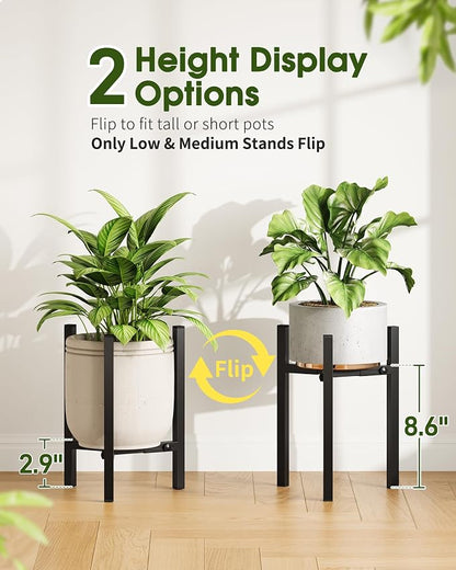 3 Pack Plant Stand Indoor Adjustable, Metal Modern Indoor Plant Stand, Heavy - Image 4
