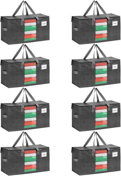 VENO 8 Pack Moving Bags, Comforter and Blanket Storage Bags by Veno