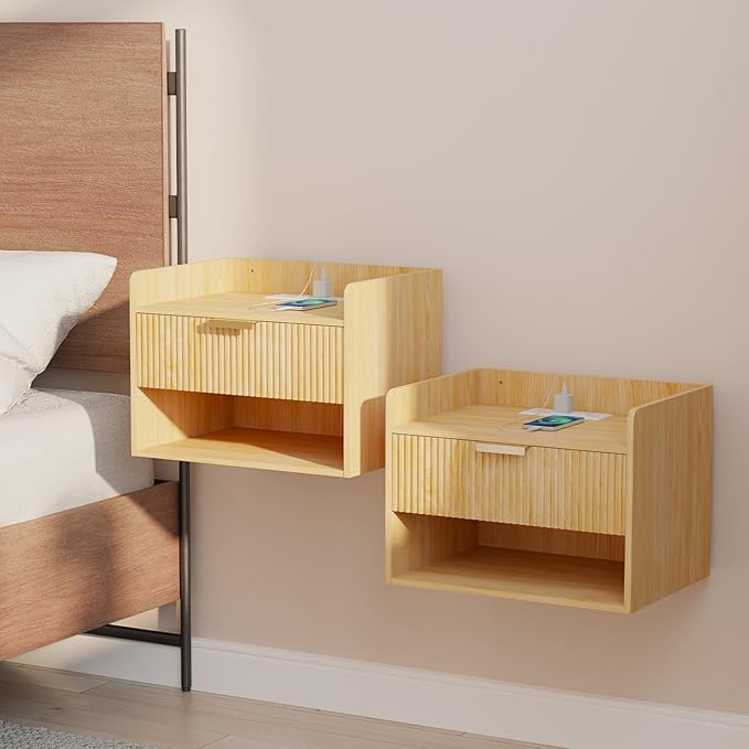 Arbuxzuy Floating Nightstand Set of 2 by Arbuxzuy