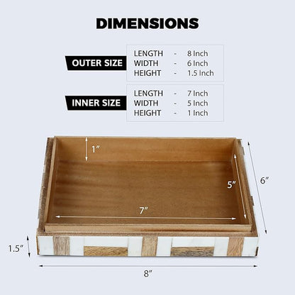 Handicrafts Home White Decorative Storage Box - Image 2