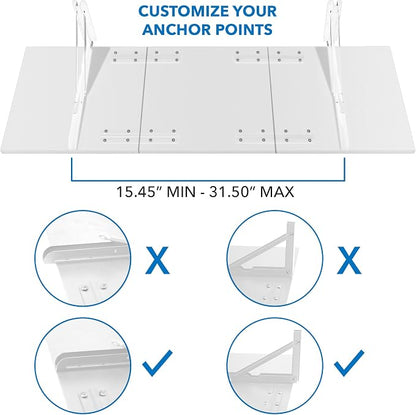 Mount-It! Heavy Duty Wall Mounted Drop Leaf Table, Folding Wall Mounted Desk - Image 6
