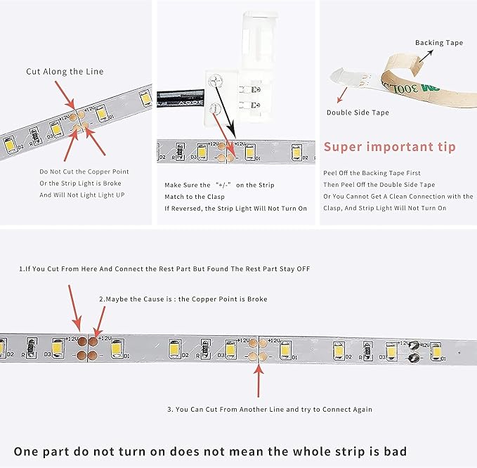 Sensky 19.7FT/6M Cabinet Lighting Kit Flexible LED Strip Lights Kit - Image 6