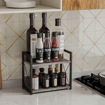 Giikin Countertop Shelf Organizer, 2 Tier Kitchen Spice Rack Organizer - Image 2