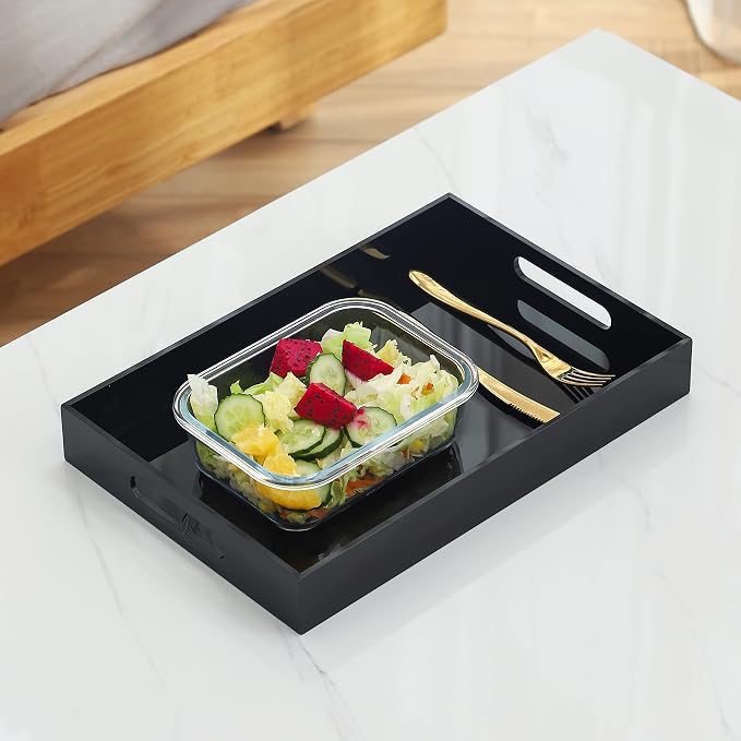 Black Oversize Acrylic Serving Tray - Image 5