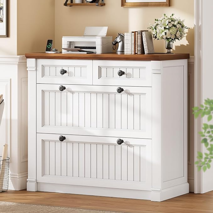 SEDETA 4 Drawers File Cabinet, Wood Office File Cabinet by SEDETA