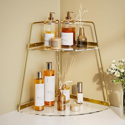 NiHome 2-Tier Acrylic Countertop Corner Organizer by NiHome
