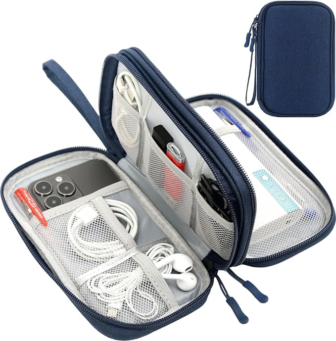 CAAORDKSO Electronic Organizer Travel Cable Accessories Bag, Double Layer Tech by Unknown