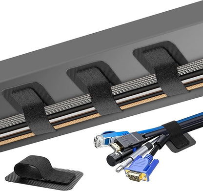 Cable Management Under Desk, 【Up to 15 Cord】【Enhanced Wire Holder】 Cord by Liveabetterlife