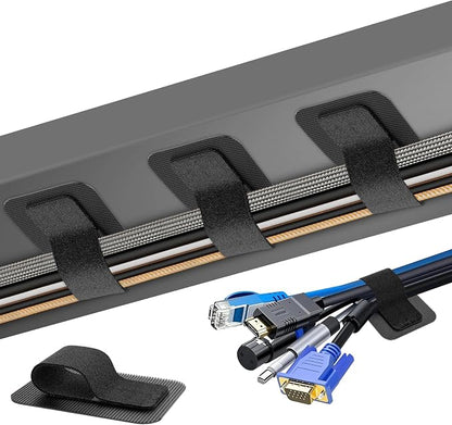 Cable Management Under Desk, 【Up to 15 Cord】【Enhanced Wire Holder】 Cord by Liveabetterlife