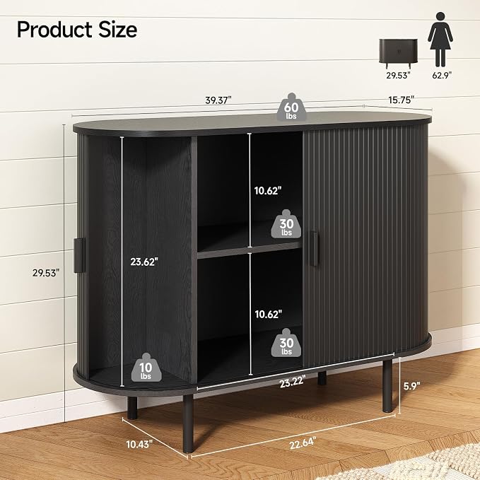 40" Sideboard Buffet Cabinet - Image 2