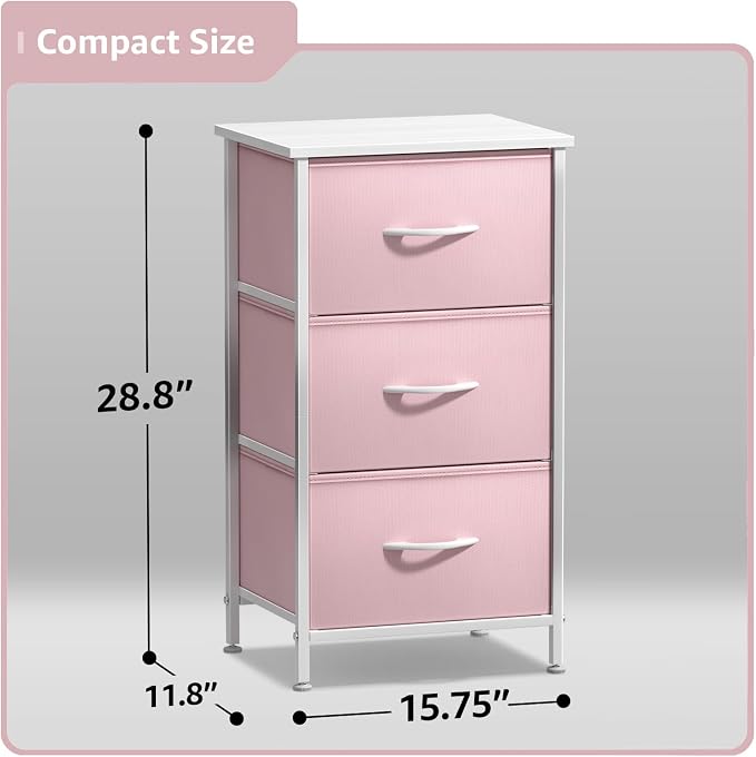 Sorbus Nightstand with 3 Drawers - Image 3