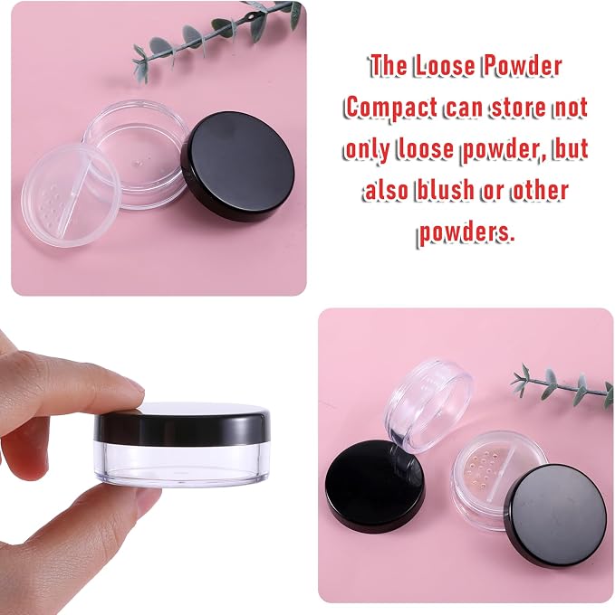 2PCS Travel Powder Container, 10ml/0.34oz Loose Powder Containers - Image 6
